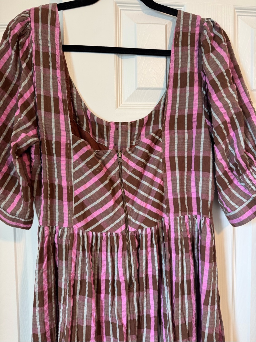 Free People Plaid Midi Dress - Picture 5 of 5